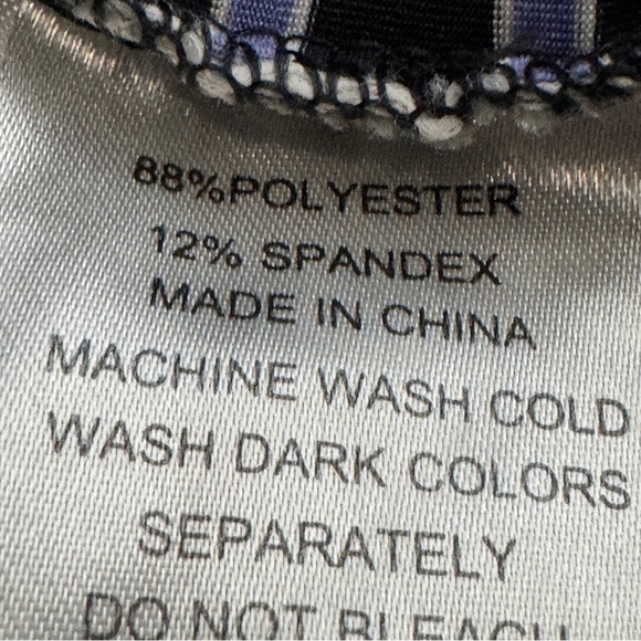 FootJoy Men’s Large Golf Polo Shirt Black Blue White Striped Stretch - Picture 5 of 6